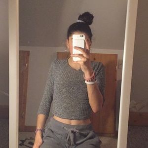 F21 cropped sweater